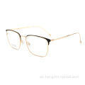 Mode Brille Retro hochwertige Gold Semi Beta Titan Ip Rahmen Augenbrillen
